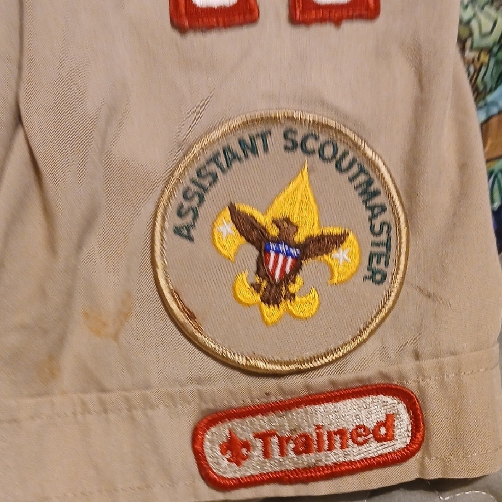 Men's Tan BSA  ASST. Scoutmaster XL Uniform Shirt - Picture 7 of 14